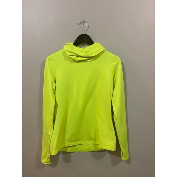 Nike Pro Women's Dri Fit Long Sleeve Neon Green - Picture 4 of 4